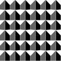 Seamless geometric texture of triangles and trapeze. Vector seamless pattern