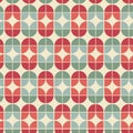 Seamless geometric tiles pattern in vintage style.