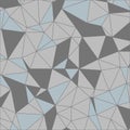 Seamless geometric. Triangular pattern. Geometric background. Blue grey polygonal.