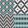 Seamless geometric tribal Aztec textile pattern for home interior design