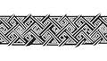 Seamless Geometric Tribal Labyrinth Border Pattern Royalty Free Stock Photo