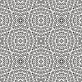 Seamless geometric vector background, black and white circular vector pattern, accurate, editable and useful background