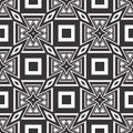 Seamless geometric vector background, black and white flora vector pattern, accurate, editable and useful background