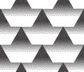 Seamless geometric vector pattern with shapes overlaping each other in rows Royalty Free Stock Photo