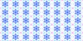 Seamless geometric winter pattern with blue snowflakes and abstract elements, light background. Texture for Royalty Free Stock Photo
