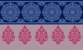 Seamless Geometrical Border Pattern ON NAVY