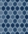 Seamless geometrical design pattern with indigo color