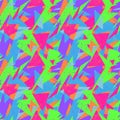 Seamless geometry urban pattern with triangular elements and grunge spots