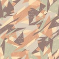 Seamless geometry urban pattern with triangular elements and grunge spots