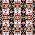 Seamless geometry vintage pattern, ethnic style
