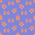 Seamless gingerbread pattern