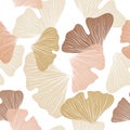Seamless ginkgo biloba leaf pattern.