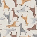 Seamless giraffe cartoon pattern Royalty Free Stock Photo