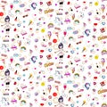 Seamless kids teen tween surface pattern textile design