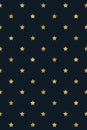 Seamless glittery gold stars background design resource