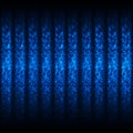 Seamless Glowing Pattern of Blue Waved Lines on Dark Background.