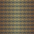 Seamless gold and black Art Deco shell pattern background. Royalty Free Stock Photo