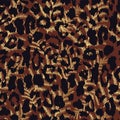 Seamless gold leopard print. Vector pattern, texture, background Royalty Free Stock Photo