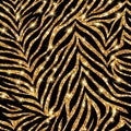 Seamless gold zebra pattern