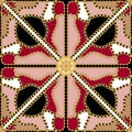 Seamless golden chains pattern Geometric textile design