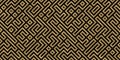 Seamless golden labyrinth maze pattern