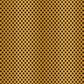 Seamless golden metallic texture with perforation. Shiny textured gold surface with holes