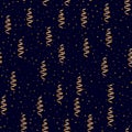 Seamless golden streamers, dots 1