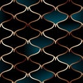 Seamless golden wire oriental pattern