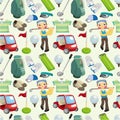 Seamless golf pattern