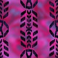 Seamless gradient tribal ethnic rug motif pattern.