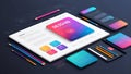 Seamless Gradient UX Experience. AI generate