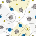 Seamless graduation pattern with line style elements