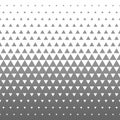 Seamless gray and white morphing triangle halftone grid gradient pattern geometric background. Royalty Free Stock Photo