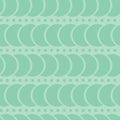 Seamless green background. A pattern of circles and crescents. The horizontal pattern. Delicate pastel shades of green