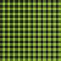 Seamless Green and Black Checkered Fabric Pattern Background Texture Royalty Free Stock Photo