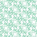 Seamless green colored decorative pattern