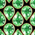 Seamless green gemstones background