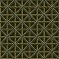 Seamless green khaki pattern with rope net.