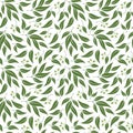 Seamless green leaf pattern. Royalty Free Stock Photo