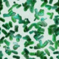 Seamless green microorganisms pattern