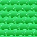 Seamless green poisoned water waves and drops vector background Royalty Free Stock Photo