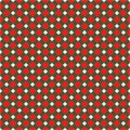 Seamless Green and Red Checkered Fabric Pattern Background Texture Royalty Free Stock Photo