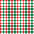 Seamless Green and Red Checkered Fabric Pattern Background Texture Royalty Free Stock Photo