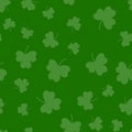 Seamless green shamrock clover leaf pattern background. Saint Patrick\'s day. Abstract and Modern concept. Geometric creative Royalty Free Stock Photo