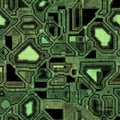 Seamless Green Techno Background Royalty Free Stock Photo