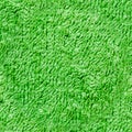 Seamless green terry cloth towel texture. background, bedroom. Royalty Free Stock Photo