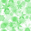 Seamless green water colours simple floral pattern eps10 Royalty Free Stock Photo