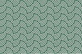 Seamless Green and White Wavy Geometric Pattern Royalty Free Stock Photo