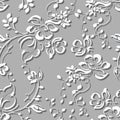 Seamless grey abstract floral background Royalty Free Stock Photo