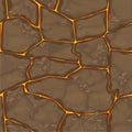 Seamless ground pattern with lava from volcano for wallpaper.